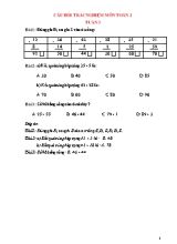 Câu hỏi trắc nghiệm môn Toán 2 - Tuần 3